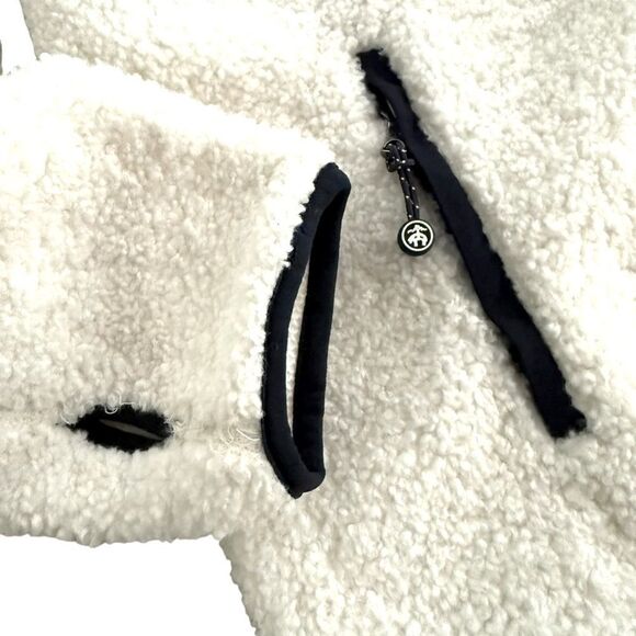 Brooks Brothers Teddy Pile Plush Fleece Half-Zip Pullover in White Women’s XL - Picture 14 of 15